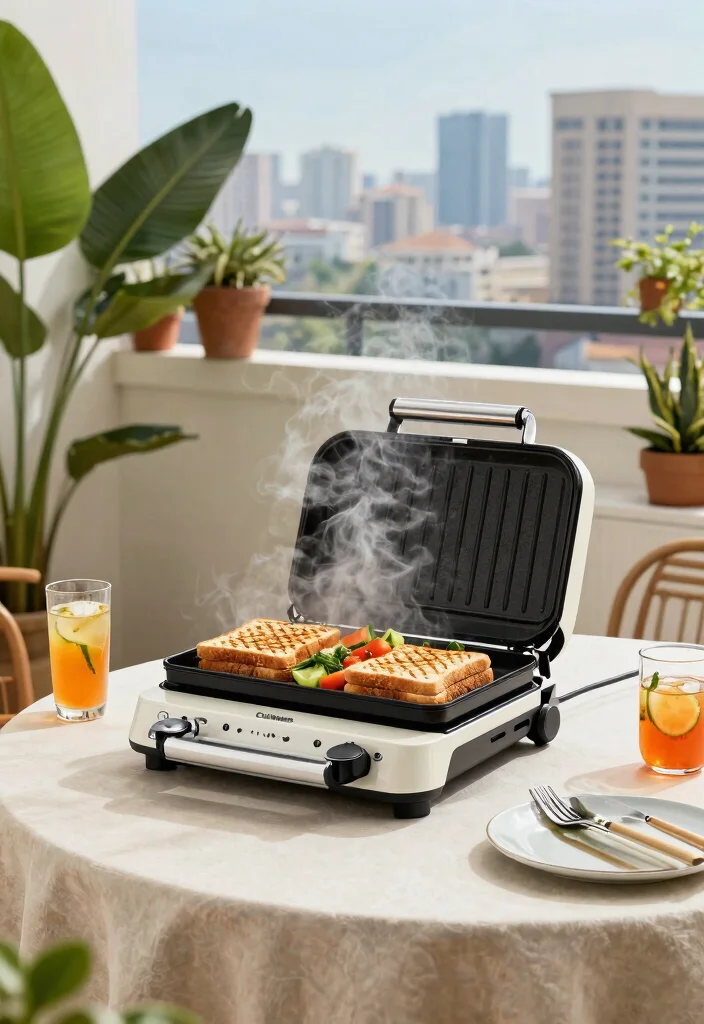 10 Best Electric Grill Options for Balcony BBQs 3. Cuisinart Grill and Panini Press 0