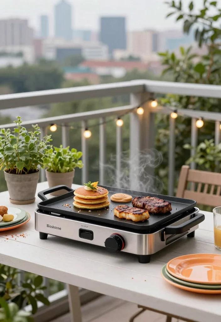 10 Best Electric Grill Options for Balcony BBQs 4. Blackstone 22 Inch Tabletop Griddle 0