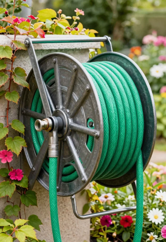 10 Best Hose Storage Solutions for Heavy Duty Use 1. Wall Mounted Hose Reel 0