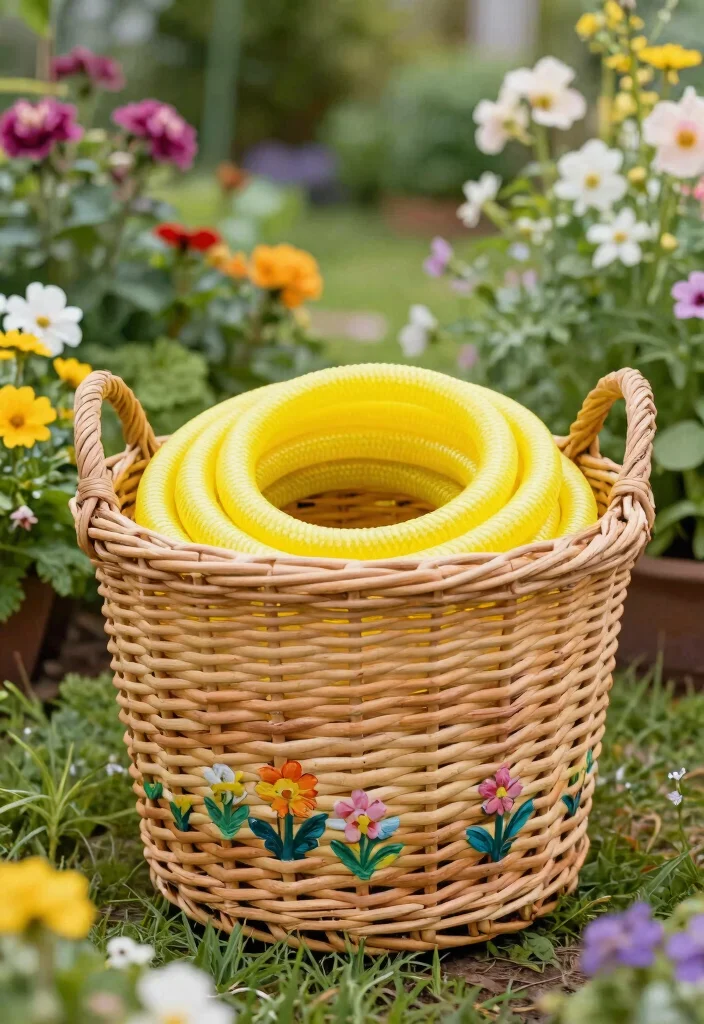 10 Best Hose Storage Solutions for Heavy Duty Use 10. DIY Hose Basket 0