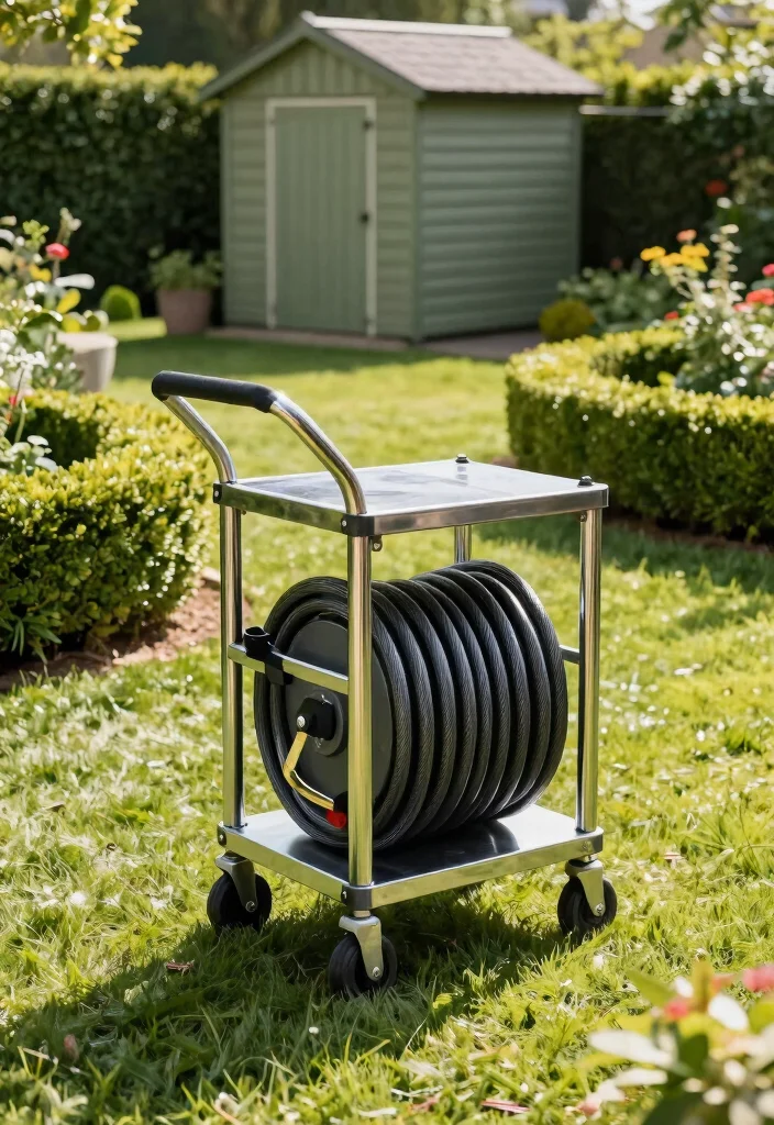 10 Best Hose Storage Solutions for Heavy Duty Use 3. Compact Hose Cart 0