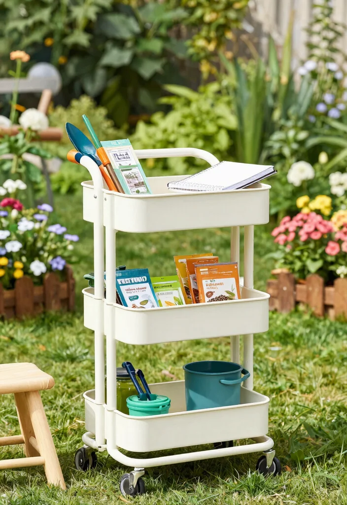 11 Best Ways to Style a 3 Tier Utility Cart With Items 10. Outdoor Workspace 0