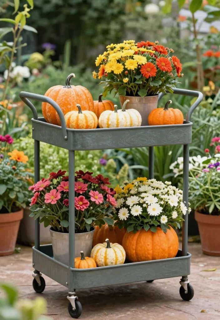 11 Best Ways to Style a 3 Tier Utility Cart With Items 11. Seasonal Decor Showcase 0