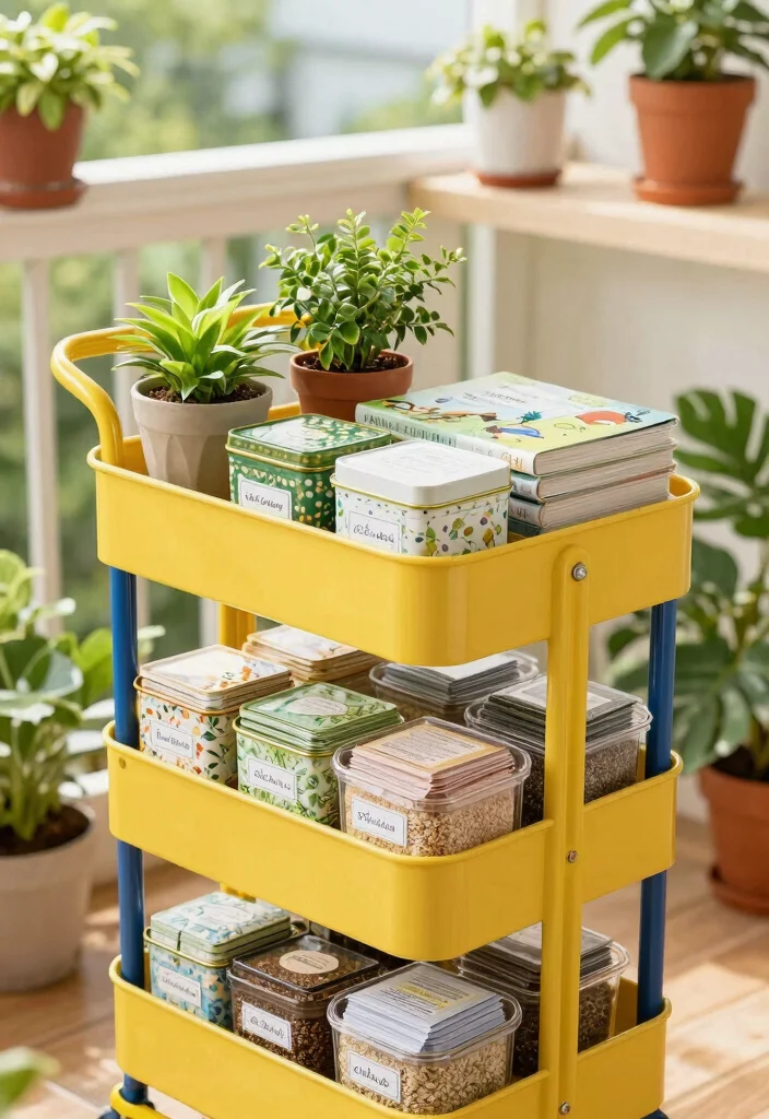11 Best Ways to Style a 3 Tier Utility Cart With Items 2. Stylish Seed Storage 0