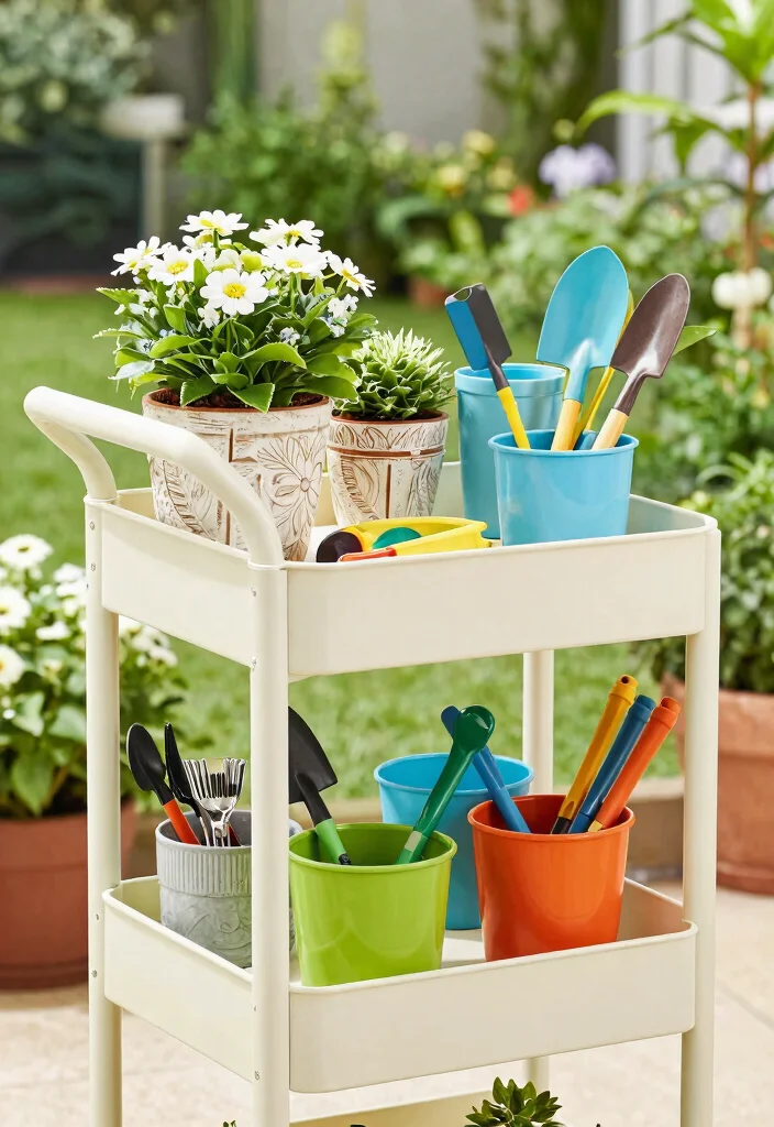 11 Best Ways to Style a 3 Tier Utility Cart With Items 4. Tool Organization Made Beautiful 0