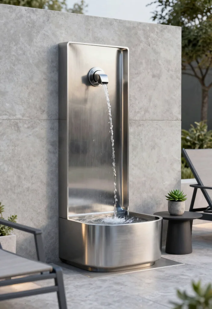 11 Breathtaking Outdoor Waterfall Fountain Ideas Zen Vibe 2. Modern Wall Fountain 0
