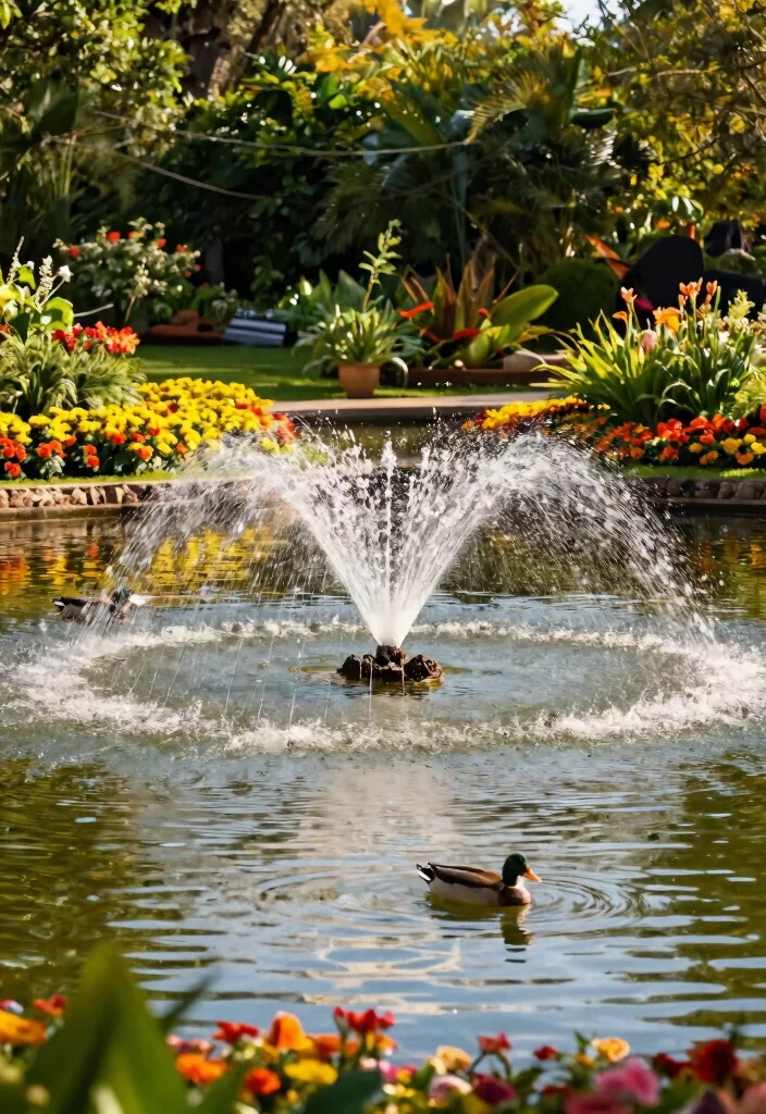 11 Breathtaking Outdoor Waterfall Fountain Ideas Zen Vibe 4. Mesmerizing Pond Fountain 0