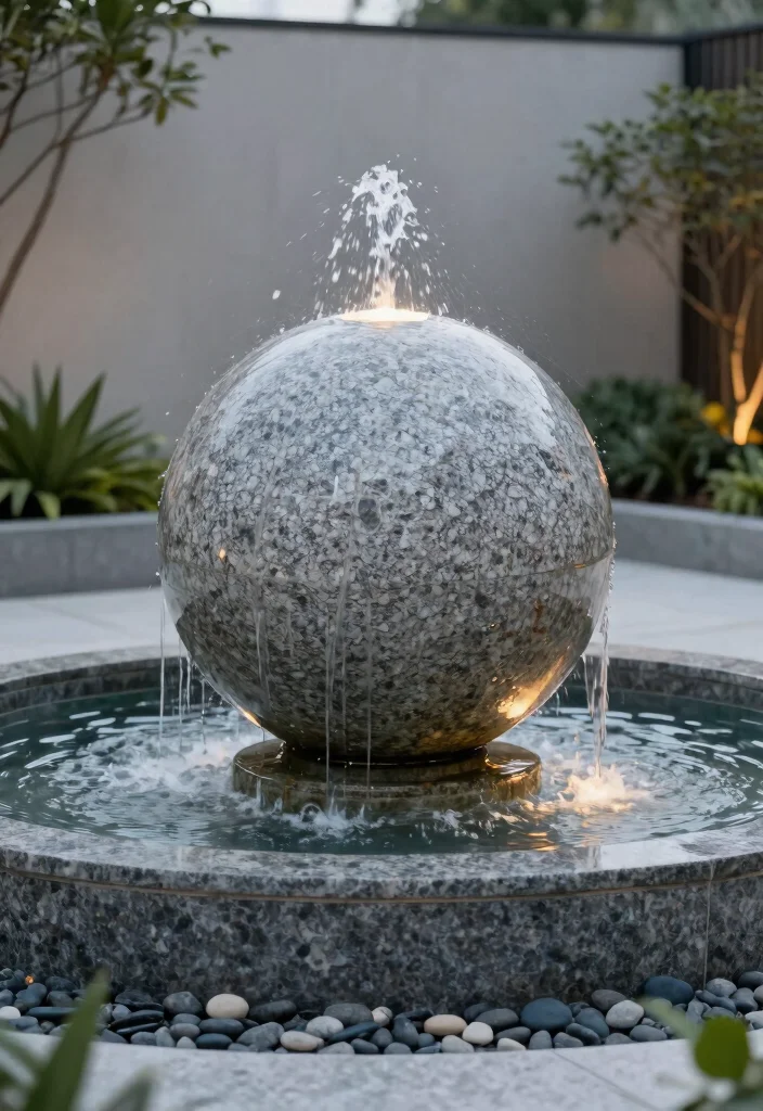 11 Breathtaking Outdoor Waterfall Fountain Ideas Zen Vibe 7. Sphere Fountain 0