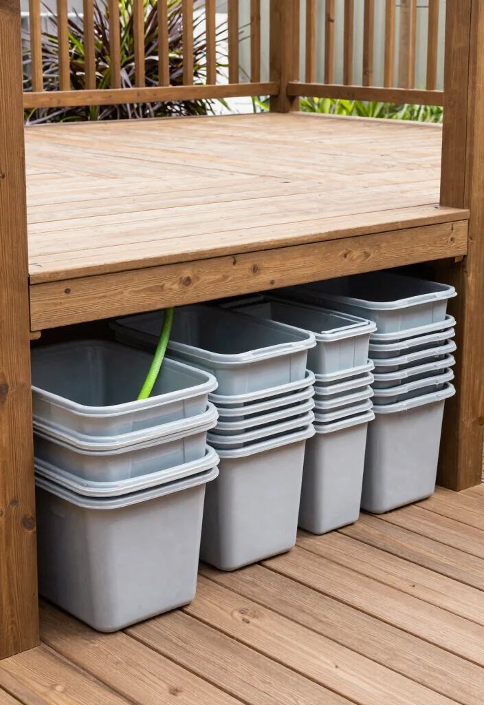 11 Practical Pool Hose Storage Ideas Keep Decks Clear 10. Under Deck Storage Solutions 0