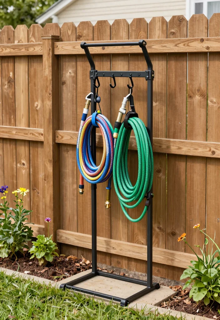11 Practical Pool Hose Storage Ideas Keep Decks Clear 3. Garden Hose Organizer 0