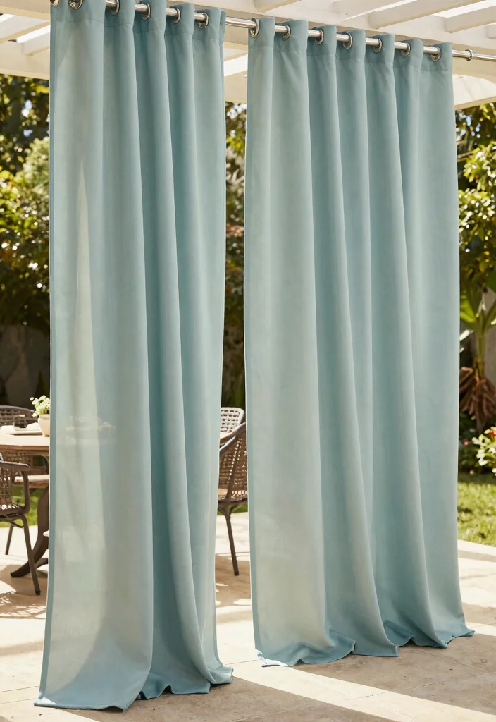 11 Smart Outdoor Curtain Weight Ideas Stop the Blowing 5. Weighted Hem Curtains 0