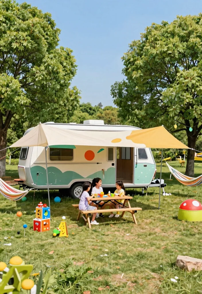 11 Versatile Trailer Canopy Roof Top Tent Build Ideas 5. Family Friendly Camping Canopy 0