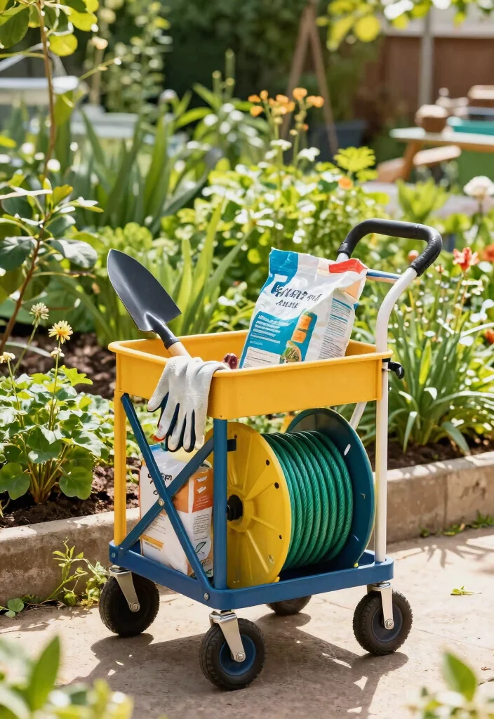 13 Best RV Hose Storage Ideas for Camper Life 2. Portable Hose Reel Carts 0