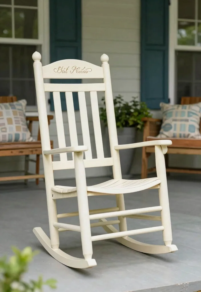 13 Cozy Rocking Chair Patio Ideas for Front Porches 10. Customized Rocking Chair Designs 0