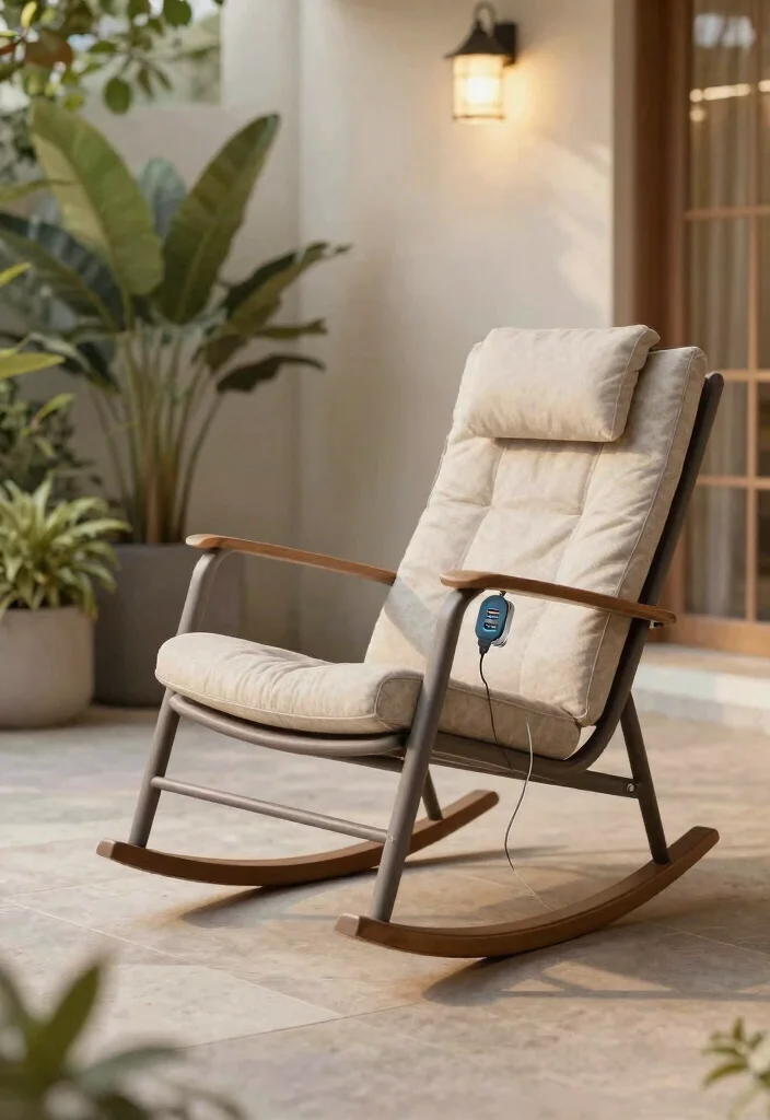 13 Cozy Rocking Chair Patio Ideas for Front Porches 11. Modern Technology Meets Comfort 0