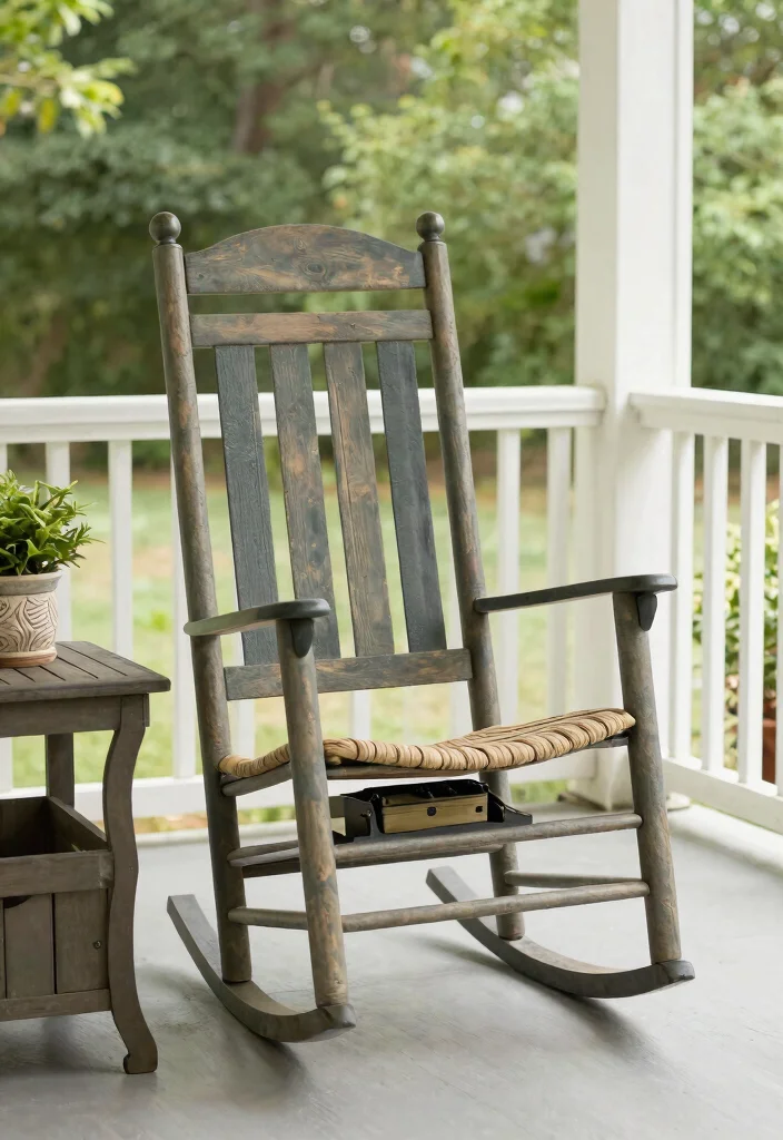 13 Cozy Rocking Chair Patio Ideas for Front Porches 8. Corner Rocking Chairs with Built In Storage 0