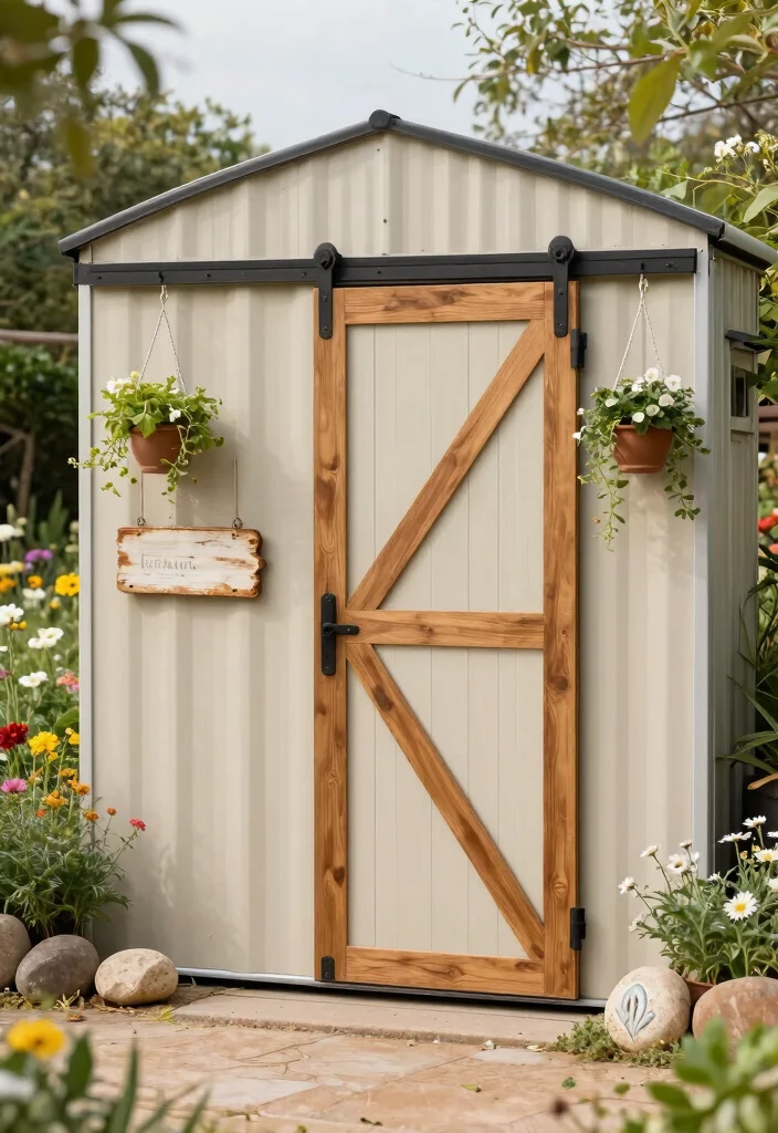 13 Durable Metal Tool Shed Ideas Weatherproof Storage 4. Rustic Chic Metal Sheds 0