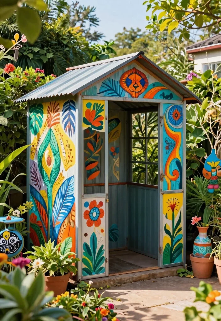 13 Durable Metal Tool Shed Ideas Weatherproof Storage 9. Artistic Metal Sheds 0