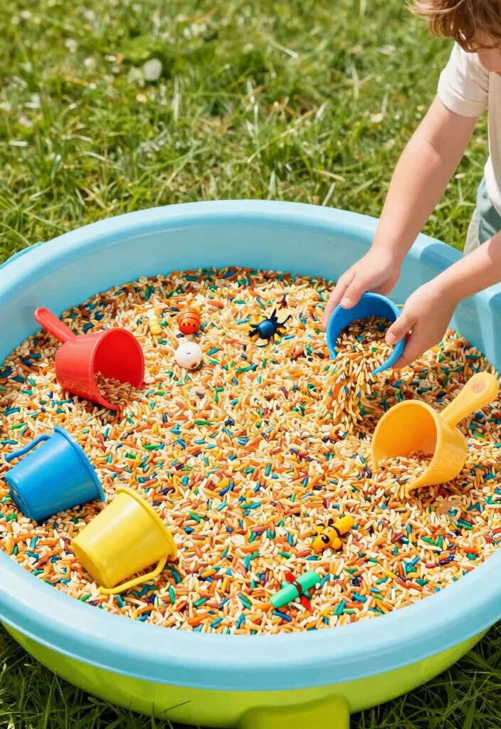 13 Easy Kiddie Pool Sensory Activities for Toddlers 1. Edible Sensory Bin 0
