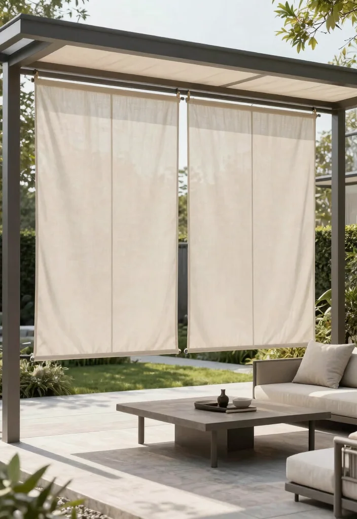 13 Elegant Outdoor Deck Curtain Ideas (Shade Solutions) 11 13 Elegant Outdoor Deck Curtain Ideas Shade Solutions 11. Minimalist Shades for a Clean Look 0