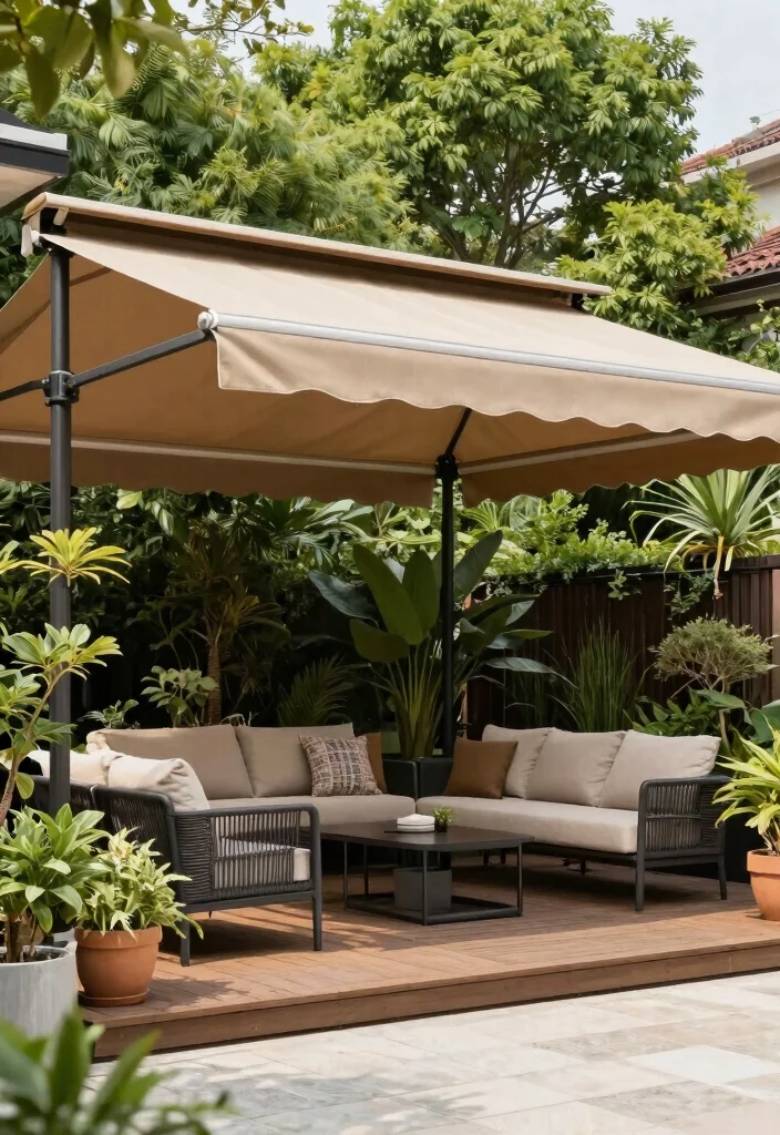 13 Elegant Outdoor Deck Curtain Ideas (Shade Solutions) 8 13 Elegant Outdoor Deck Curtain Ideas Shade Solutions 8. Retractable Awnings for Ultimate Flexibility 0
