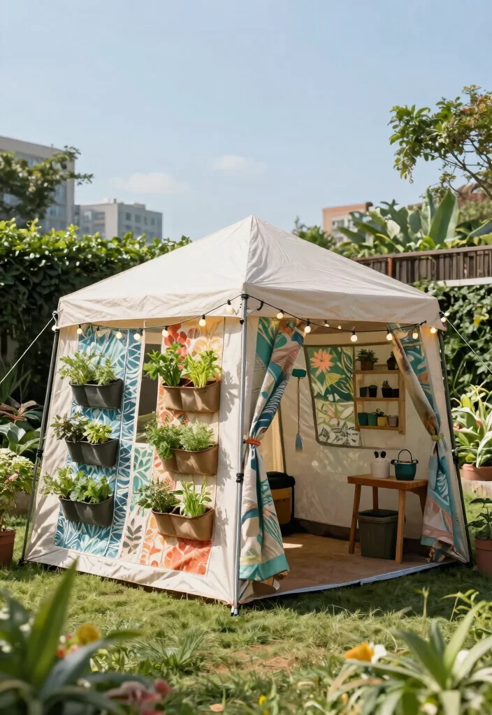 13 Practical 10x10 Canopy Tent Ideas for Urban Gardening Shade Solutions 4 13 Practical 10x10 Canopy Tent Ideas for Urban Gardening Shade Solutions 4. DIY Canopy Enhancements 0