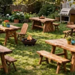 13 Rustic Outdoor Grill Table with Wooden Top Designs