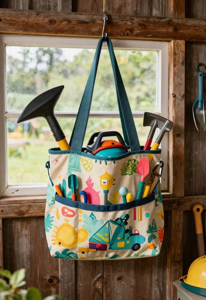 13 Smart Leaf Blower Storage Ideas for Your Shed 10. Tool Tote Bags 0