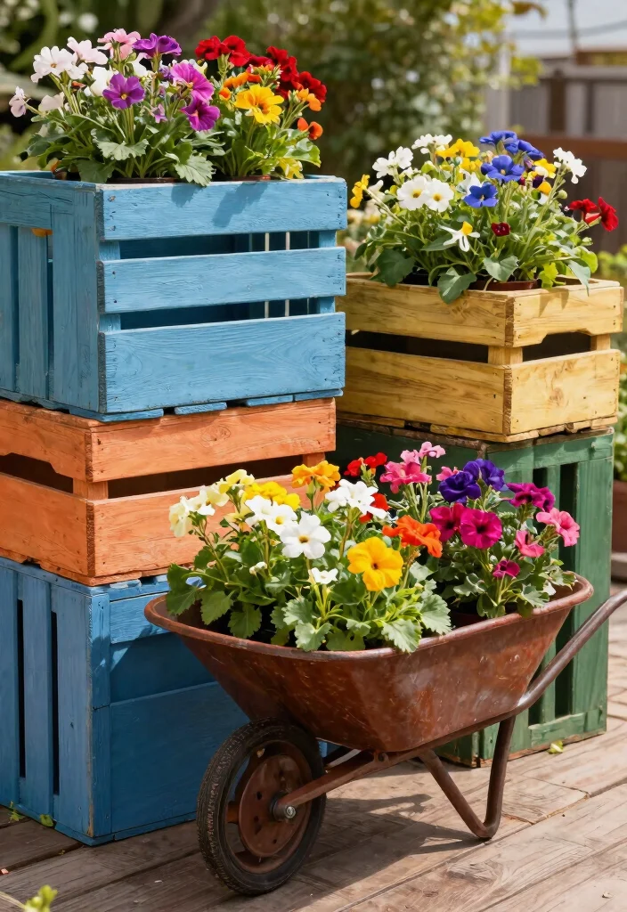 15 Beautiful Deck Railing Flower Box Ideas Lush Blooms 15. Upcycled Containers 0