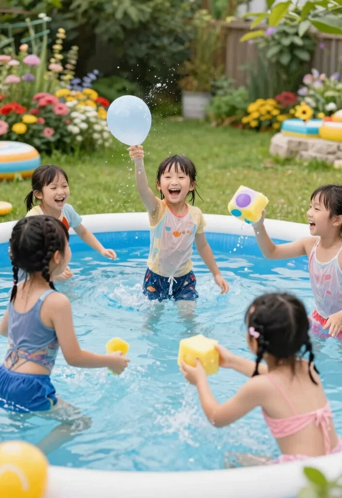 15 Best Backyard Kiddie Pool Ideas Play Areas for Kids 11. Nature Friendly Water Games 0