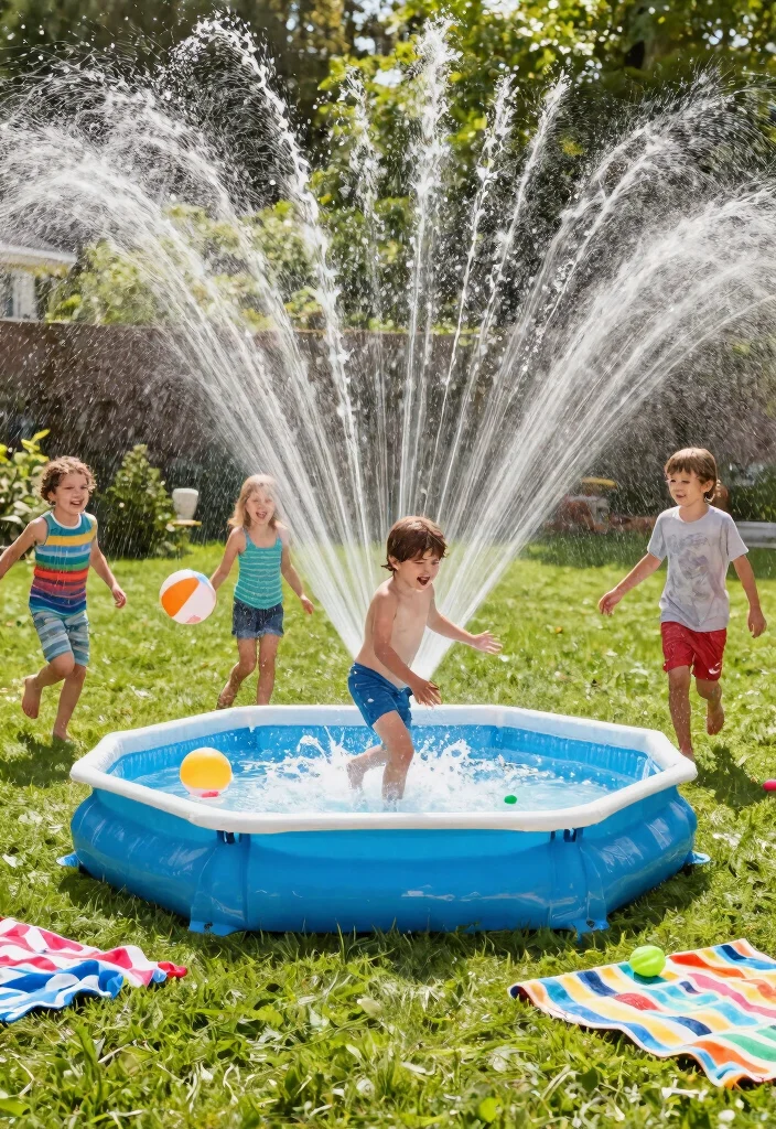 15 Best Backyard Kiddie Pool Ideas Play Areas for Kids 3. Splash Pad Sensation 0