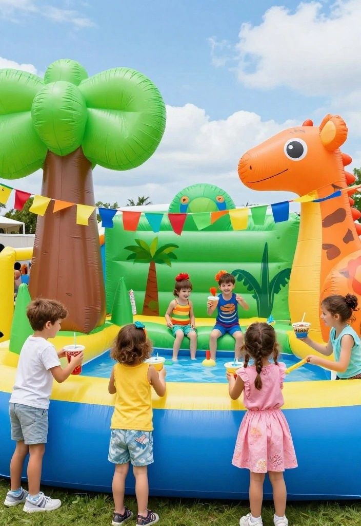 15 Best Backyard Kiddie Pool Ideas Play Areas for Kids 5. Themed Pool Party Space 0