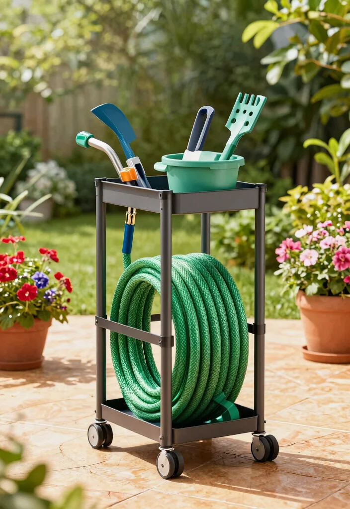 15 Best Hose Storage Ideas for a Clean Backyard 12 15 Best Hose Storage Ideas for a Clean Backyard 12. Hose Caddy 0