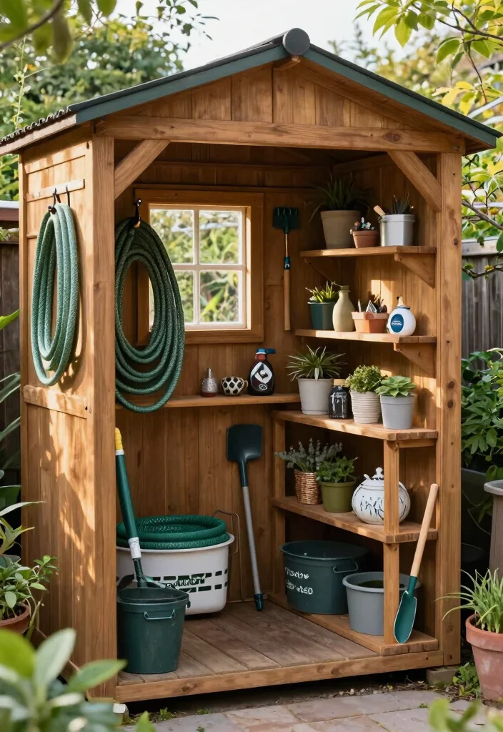 15 Best Hose Storage Ideas for a Clean Backyard 13 15 Best Hose Storage Ideas for a Clean Backyard 13. Garden Shed Hose Storage 0