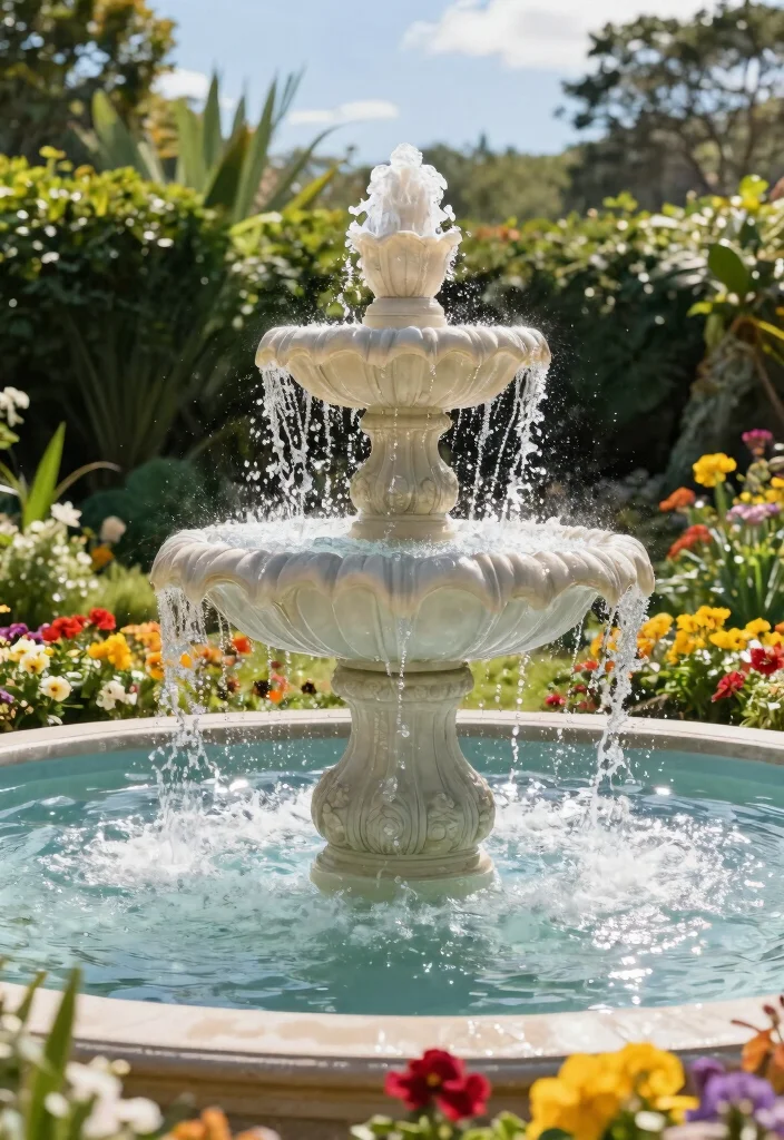 15 Best Outdoor Fountain Suggestions for Eco friendly Landscaping 1. Solar Powered Fountain 0