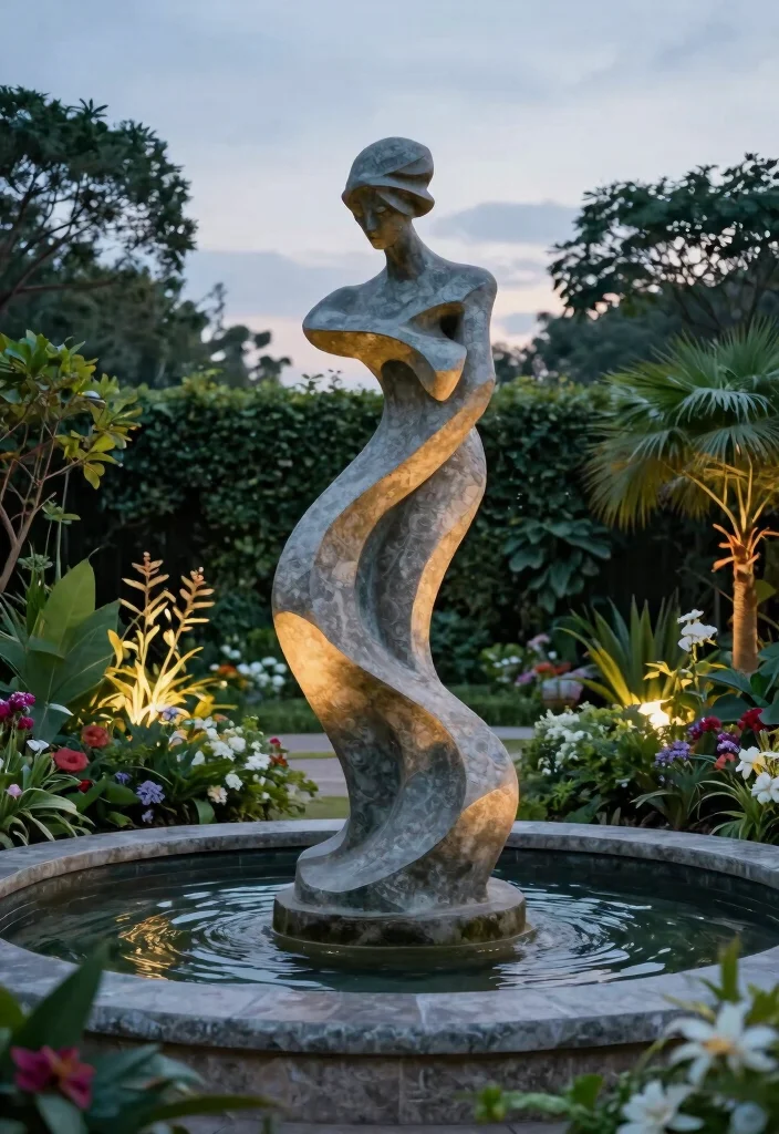 15 Best Outdoor Fountain Suggestions for Eco friendly Landscaping 15. Artistic Sculptural Fountains 0