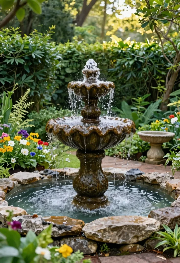 15 Best Outdoor Fountain Suggestions for Eco friendly Landscaping 4. Natural Stone Fountains 0