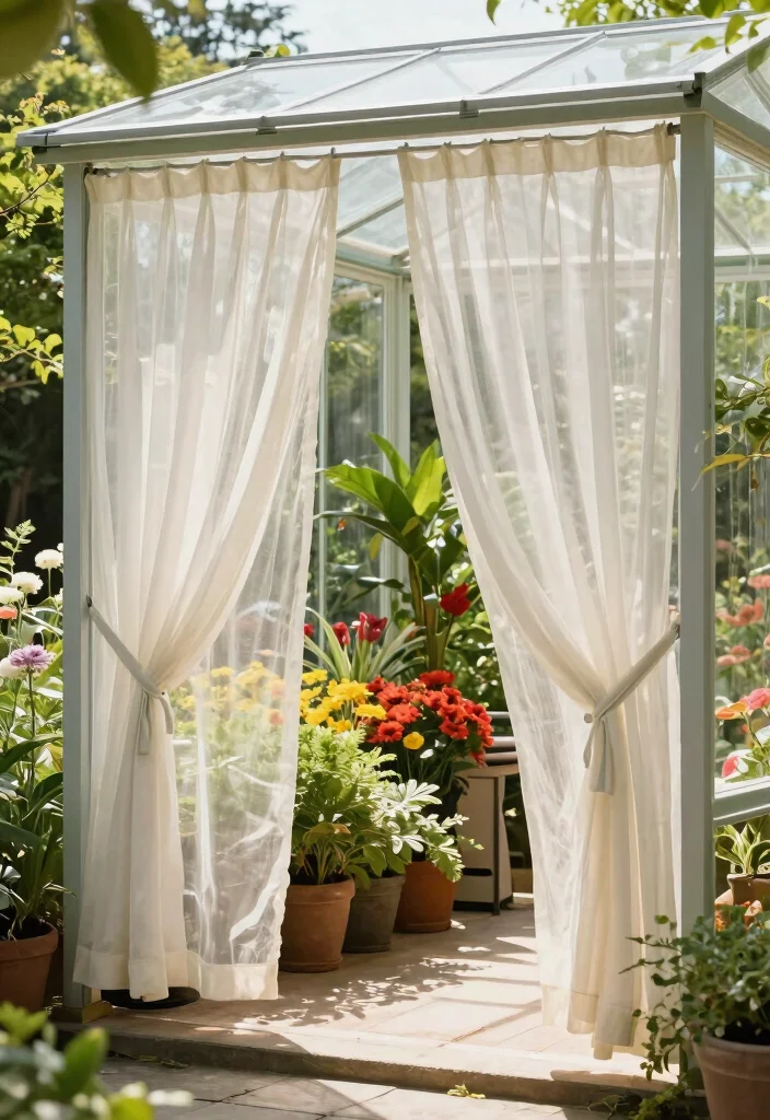 15 Best Outdoor Privacy Curtain Ideas to Hide Neighbors 12. Greenhouse style Curtains 0