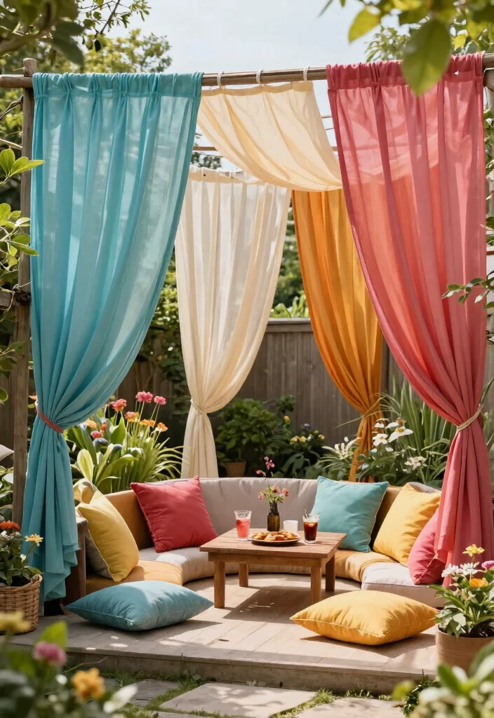 15 Best Outdoor Privacy Curtain Ideas to Hide Neighbors 4. Outdoor Curtain Panels 0