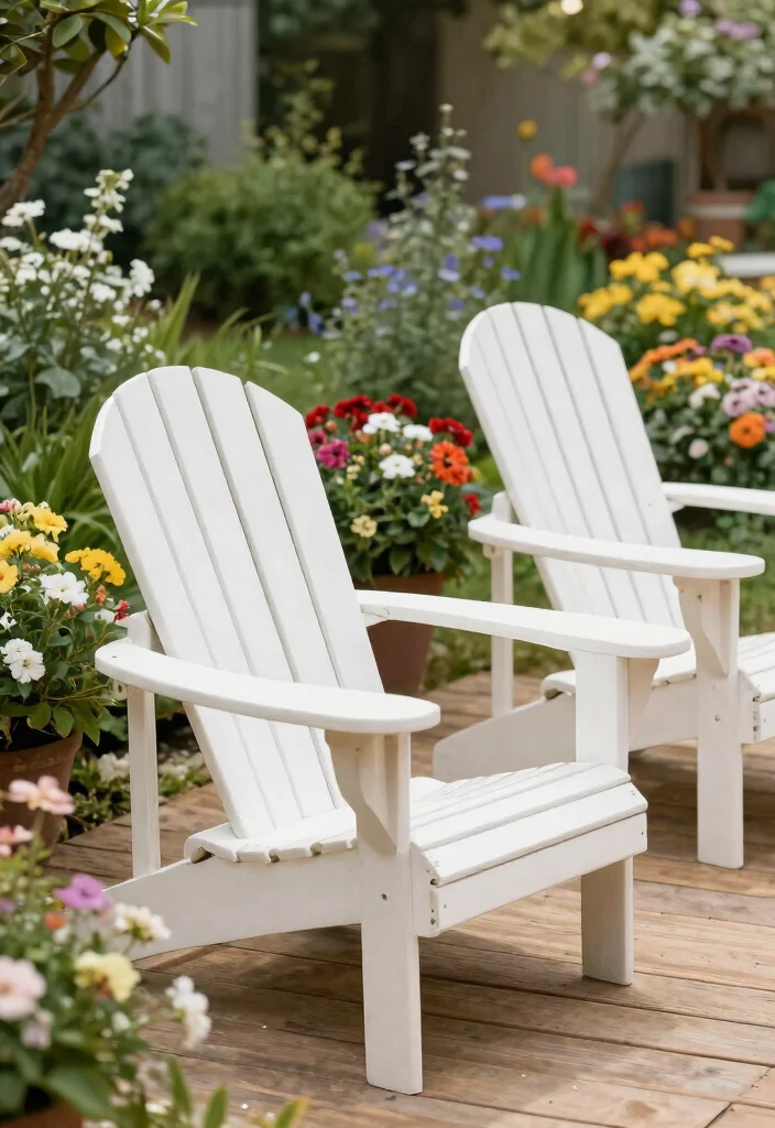 15 Classic Adirondack Chair Ideas for Ultimate Comfort 15. Classic White Adirondack Chairs 0