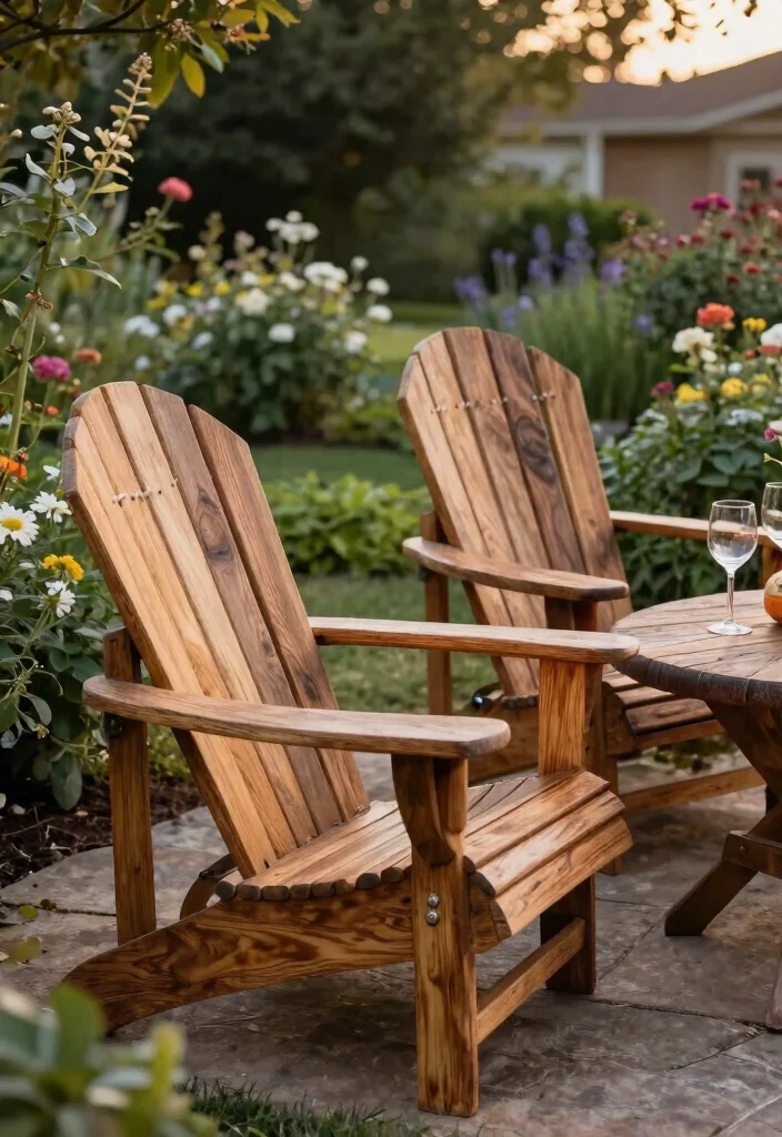 15 Classic Adirondack Chair Ideas for Ultimate Comfort 5. Upcycled Wine Barrel Chairs 0