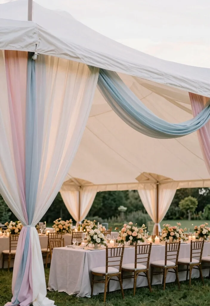 15 Dreamy Canopy Tent Wedding Reception Ideas Elegant 6. Elegant Drapery 0