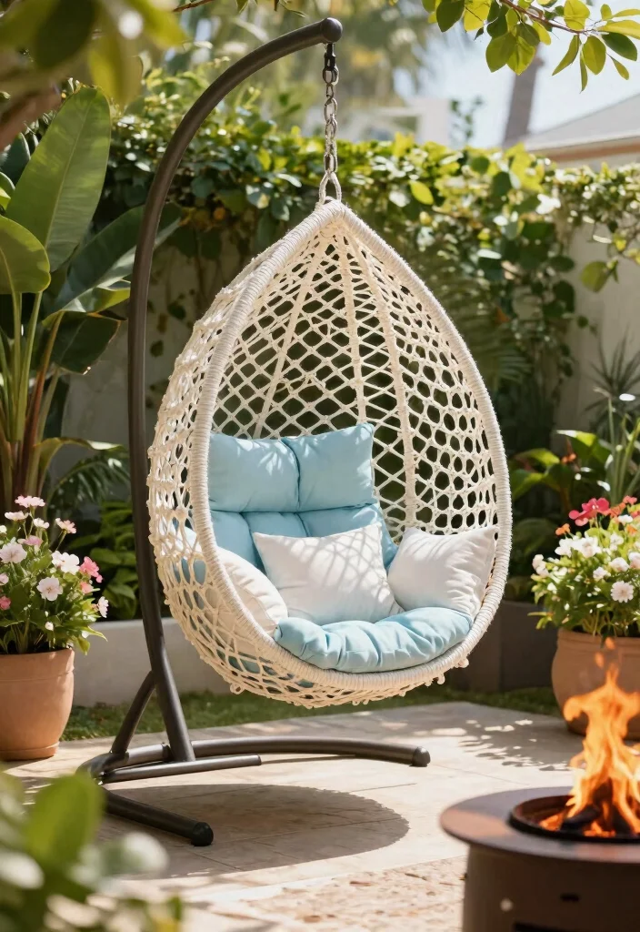 15 Dreamy Hanging Chair Patio Ideas Boho Sanctuary 11. Coastal Retreat 0