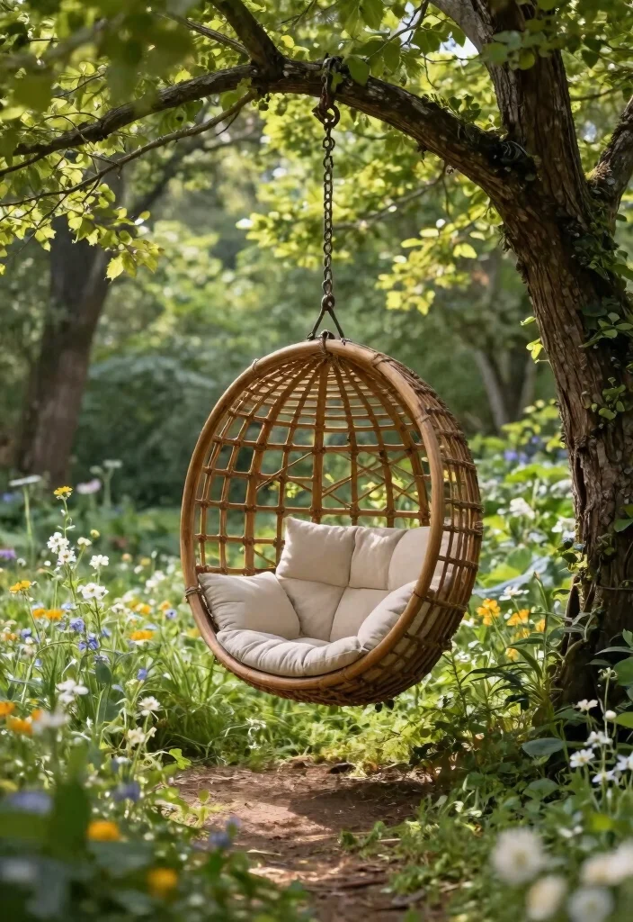 15 Dreamy Hanging Chair Patio Ideas Boho Sanctuary 14. Forest Hideaway 0