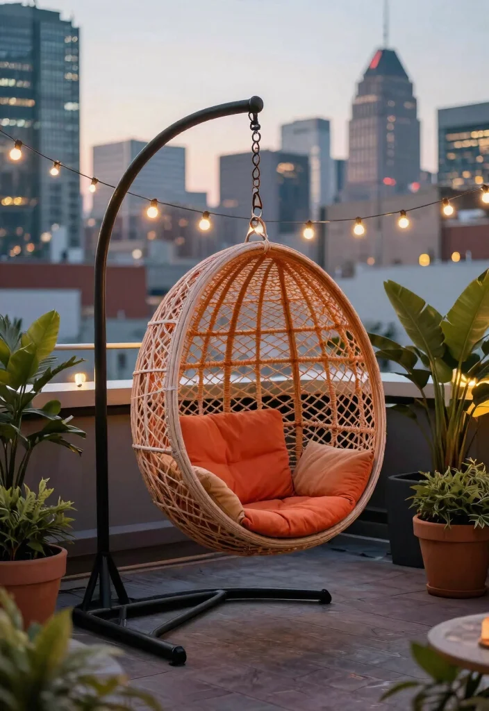 15 Dreamy Hanging Chair Patio Ideas Boho Sanctuary 15. Urban Oasis 0
