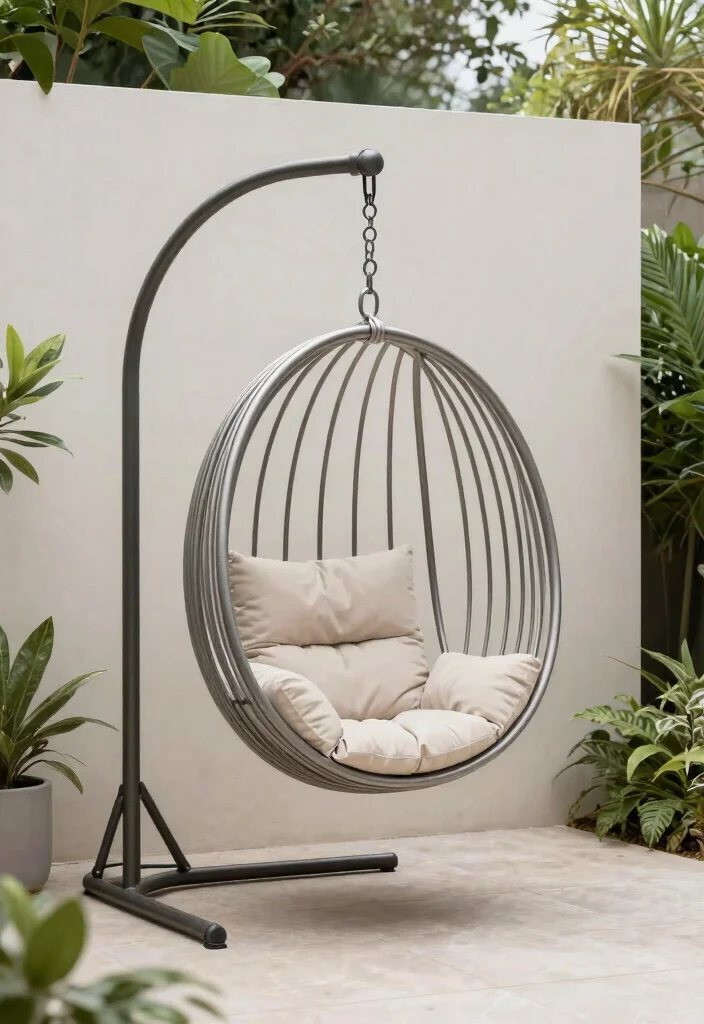 15 Dreamy Hanging Chair Patio Ideas Boho Sanctuary 6. Minimalist Chic 0