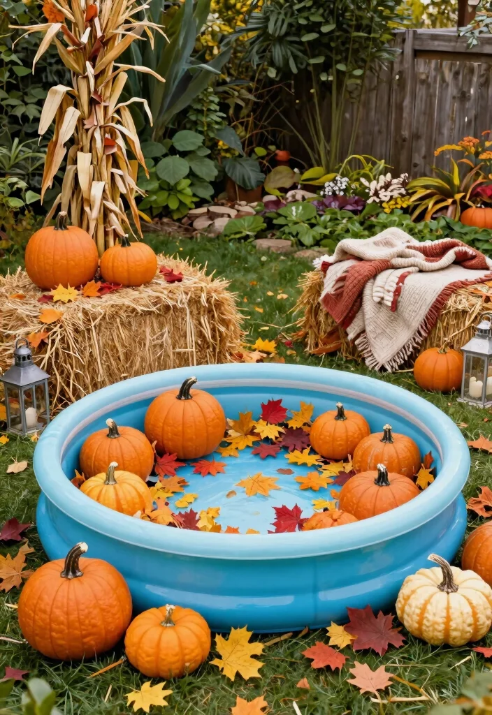 15 Genius Plastic Kiddie Pool Ideas Repurpose Hacks for Sustainable Gardening 14. Seasonal Decor Display 0