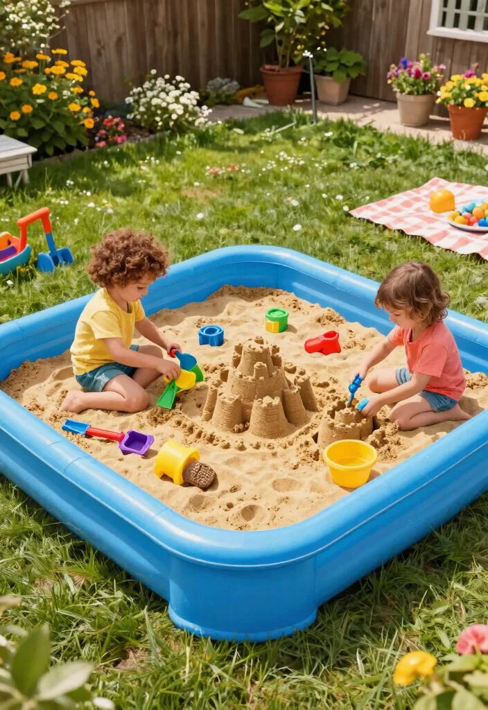 15 Genius Plastic Kiddie Pool Ideas Repurpose Hacks for Sustainable Gardening 6. Kid Friendly Sandbox 0