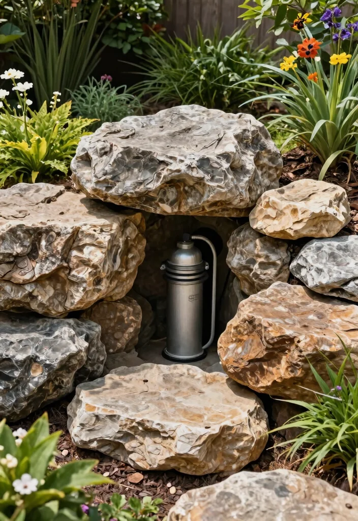 15 Genius Pool Filter Enclosure Ideas Hide the Equipment 13. Natural Rock Formation 0