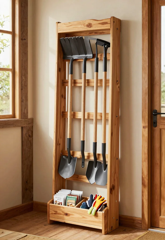 15 Smart Tool Shed Organization Ideas to Maximize Your Space 2. Vertical Garden Tool Racks 0